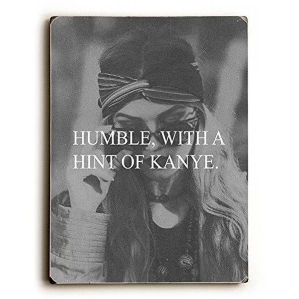 One Bella Casa One Bella Casa 81999SW912 9 x 12 in. Humble Kanye Solid Wood Wall Decor; Gray 81999SW912